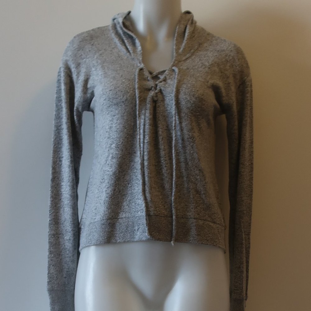 Barry's Gray Lace Up Hoodie Sz S*